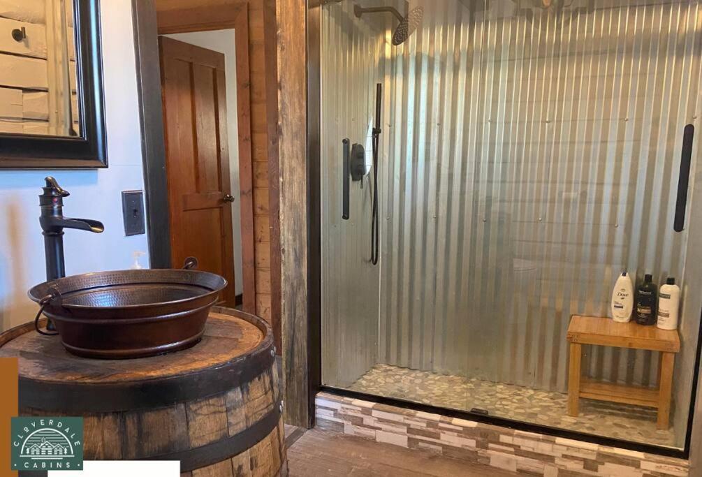 Cozy Cabin With Hottub At Cloverdale Cabins هينكلي المظهر الخارجي الصورة